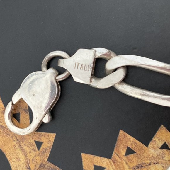 COPY - Sterling silver ID - extra large bracelet or small anklet - made in Italy - Picture 2 of 4